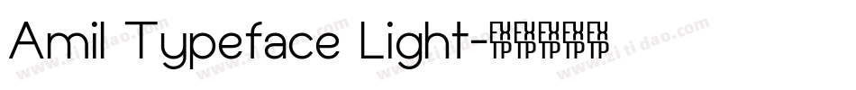 Amil Typeface Light字体转换